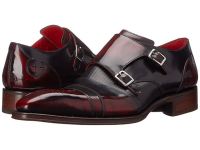 UK Jeffery-West Monk Strap Oxfords for Men - Moon - Bordeaux Sale Online